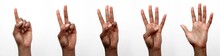 Black African Female Hand Gesturing Numbers