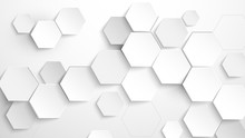 Abstract White Hexagon Background. Vector Illustration