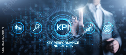Cuadros en Lienzo KPI Key performance indicator business and industrial analysis concept on screen