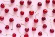 Red sweet cherry berry background, texture or pattern.