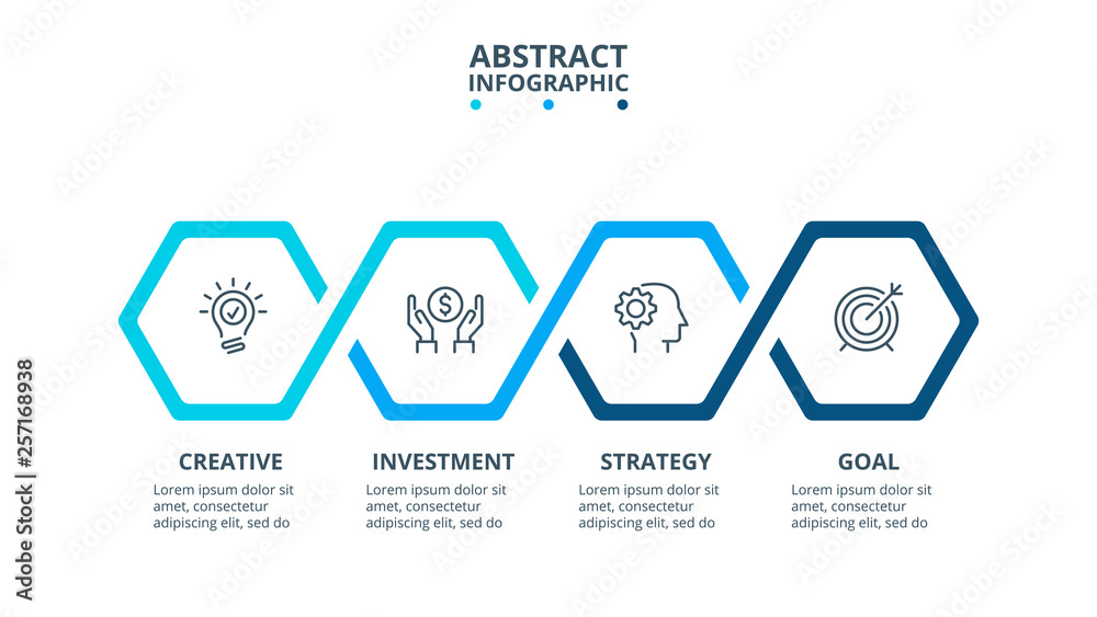 Vector infographic design template. Business concept with 4 options ...
