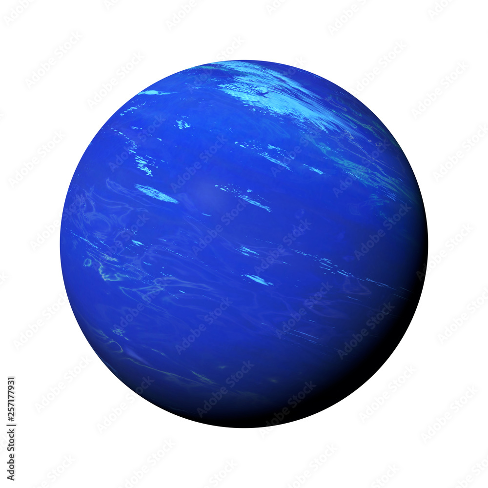 planet Neptune isolated on white background, part of the solar system - obrazy, fototapety, plakaty 