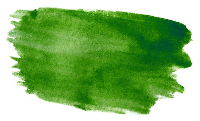 inked watercolor stain green