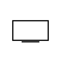 Poster - Vector image of a flat, linear TV icon. Isolated TV on a white background