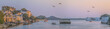 Panorama view of Udaipur, India, at sunset