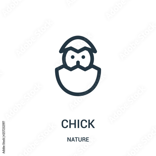 Fotomural chick icon vector from nature collection