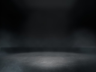 Empty room, Platform for design, Blank product stand, background blurred.3D rendering