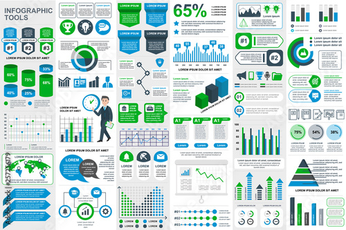 Foto  Infographic elements data visualization vector design template