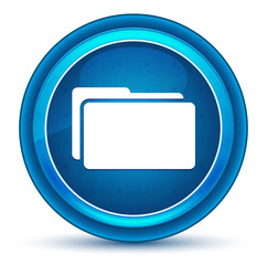 Wall Mural - Folder icon eyeball blue round button