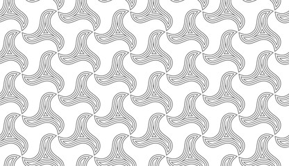 Poster - seamless pattern with rotating figures. optical illusion of movement of forms in space.