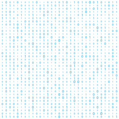 Background With Digits On Screen. binary code zero one matrix white background. banner, pattern, wallpaper. Abstract Matrix Background. Binary Computer Code. Coding. Hacker concept. Vector Background