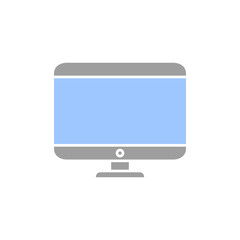Poster - Computer monitor icon. Flat PC symbol. Vector illustration, EPS10.