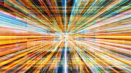 Wall Mural - light fx2209: traveling through a maze of high energy light streaks (loop).