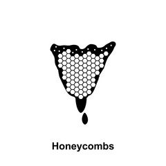 Poster - honey combs icon. Element of beekeeping icon. Premium quality graphic design icon. Signs and symbols collection icon for websites, web design, mobile app