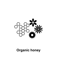 Poster - combs and flowers icon. Element of beekeeping icon. Premium quality graphic design icon. Signs and symbols collection icon for websites, web design, mobile app