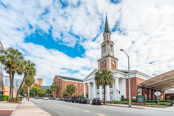 ORLANDO, FLORIDA, USA - DECEMBER, 2018: First Presbyterian Church of Orlando established in 1876.