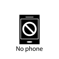 Poster - cell, mobile, no, phone icon. Element of Peace and humanrights icon. Premium quality graphic design icon. Signs and symbols collection icon for websites
