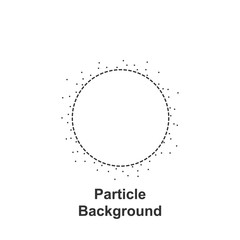 Aufkleber - Particle round background, hand drawn