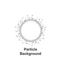 Aufkleber - Particle round background, hand drawn