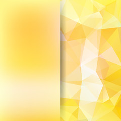 Wall Mural - Background made of yellow triangles. Square composition with geometric shapes and blur element. Eps 10