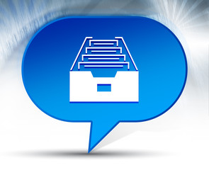 Wall Mural - Folder archive cabinet icon blue bubble background