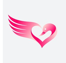 Love Swan Template Logo