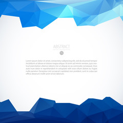 Wall Mural - blue triangle background banner brochure template