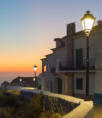 Canvas Print - Old Town street  Nazare, Portugal