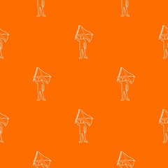 Wall Mural - Man protest pattern vector orange for any web design best