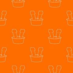 Poster - Washing in the basin pattern vector orange for any web design best