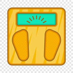 Sticker - Scale icon in cartoon style isolated on background for any web design 