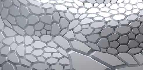 Poster - Abstract light grey surface for background, 3d render /rendering