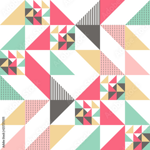 wektorowy-nowozytny-bezszwowy-kolorowy-geometria-trojboka-wzor-koloru-abstrakcjonistyczny-geometryczny-tlo-poduszka-stubarwny-druk-retro