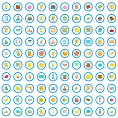 Poster - 100 money and cash icons set in cartoon style for any design vector illustration