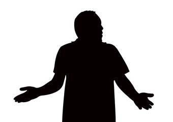 Sticker - a man body silhouette vector