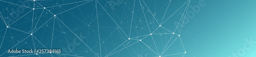 Fotomural Science and technology connected, connected triangles shapes lines geometric wid
