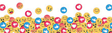 Modern Emoji Design On White Background. Social Network Emoticons Illustration Vector..