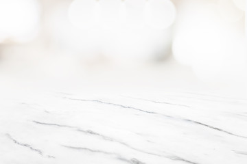 Aufkleber - White marble floor texture perspective background for display or montage of product,Mock up template for your design.