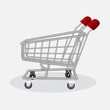 shopping cart isolated on white vector background