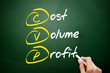 © dizain - CVP – Cost Volume Profit acronym, business concept on blackboard