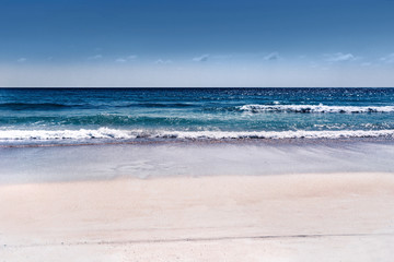 beautiful pure wild summer beach view