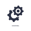 cogwheel icon on white background. Simple element illustration from creative pocess concept.
