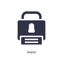 Poster - photo icon on white background. simple element illustration from gdpr concept.