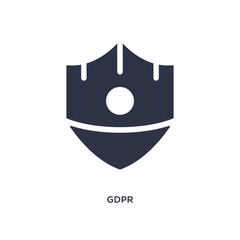 Poster - gdpr icon on white background. simple element illustration from gdpr concept.