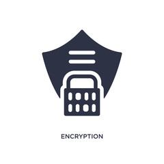 Poster - encryption icon on white background. Simple element illustration from gdpr concept.