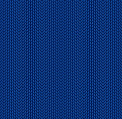 Sticker - The Seamless blue knitted background.