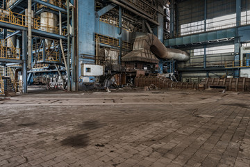 abandoned old industrial steel factory