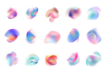 Fototapete - Set of abstract graphic design elements. Vector illustrations for logo design, website development, flyer and presentation, background, cover design, isolated on white.