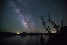 Milky Way Galaxy Over Crater Lake National Park, Oregon, USA
