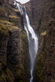 Fototapeta Na ścianę - View of the waterfall in the gorge - Glymur, Iceland
